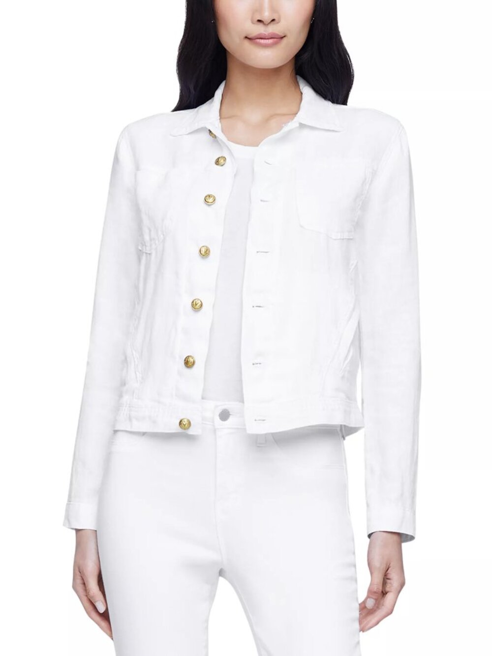 L'AGENCE Celine Slim Femme Linen Jacket - Size S